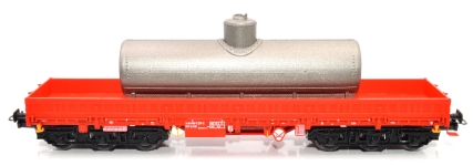 NPE Modellbau NW22225 - H0 - Schwerlastwagen Samms-u 454 silberner Kessel, DB AG, Ep. VI
